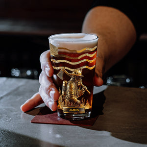 Proud Firefighter - Personalized Firefighter Beer Glass
