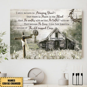 Canvas I Still Believe In Amazing Grace, Farmhouse Wall Art , Rustic Home Decor, Christmas Gift, Country Home Decor, Housewarming