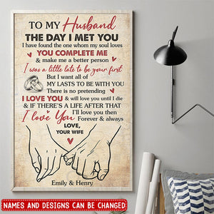 I Found The One Whom My Soul Loves - Couple Personalized Custom Vertical Poster - Gift For Husband Wife, Anniversary