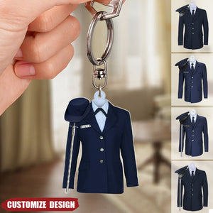 Uniform On A Clothes Hanger- Personalized Keychain