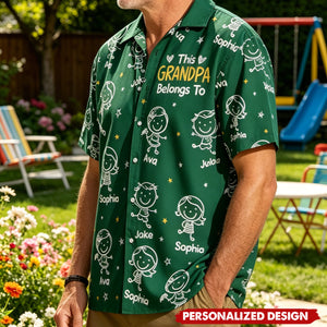Personalized Papa Hawaiian Shirt, Grandchildren Names Custom - Gift for father,grandpa