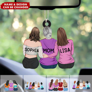 Personalized Mother & Daughter Car Ornament
