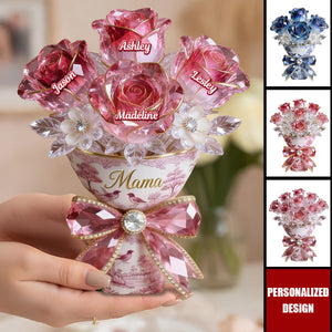 Personalized Mom Flower Bouquet Plaque - Mother's Day Gift