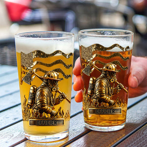 Proud Firefighter - Personalized Firefighter Beer Glass