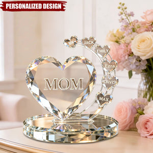 Personalized Heart-Shaped Plaque With Name, Gift For Grandma Or Mom