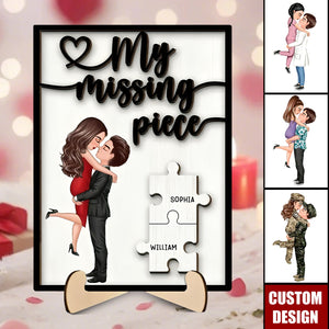 My Missing Piece - Personalized 2-Layer Wooden Plaque