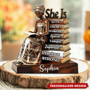 Personalized She Is Affirmation Plaque - Inspirational Gift for Daughter