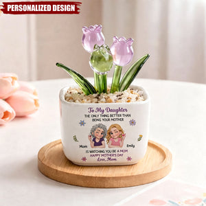 Personalized Glass Everlasting Tulips - Mother’s Day Gift for Daughter