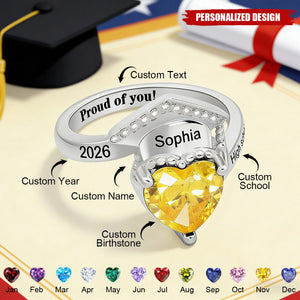 Personalized Graduation Ring - Graduation Gift for Her