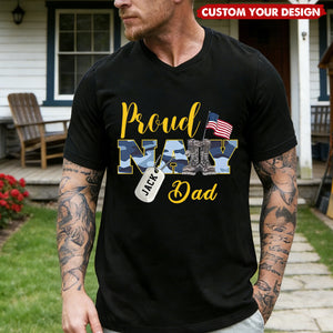 Custom Proud Navy Family Mom Dad Sister Brother Shirts, Military Family Gift
