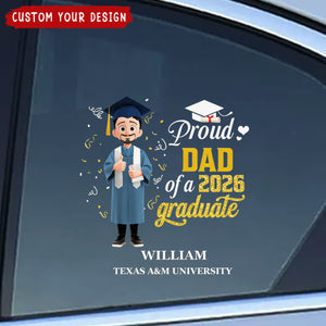 Proud Dad Of A Graduate - Personalized Sticker 2026