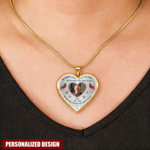 My Mind Still Talks To You - Personalized Photo Heart Memorial Necklace