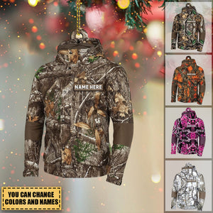 Personalized Custom Christmas Ornament Gift For Hunter For Hunting Lovers- Hunting Camo Patterns Jacket Christmas Ornament