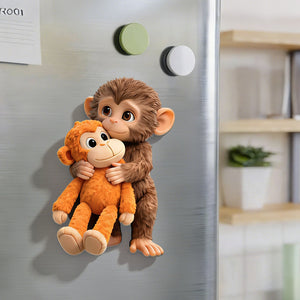 Cute Hugging Monkey Acrylic Fridge Magnet