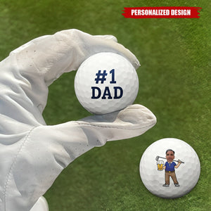 Personalized Photo Golf Balls, Custom Face Cartoon Golf Balls - Gift for father