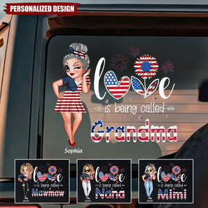 Love Being Called Nana Grandma Personalized Sticker, Independence Day Gift