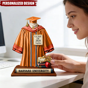 Personalized Graduation Gown Plaque - Graduation Gift for Her, For Him