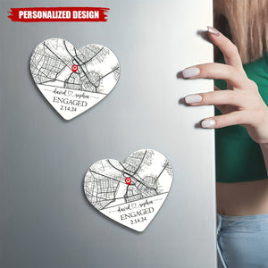 Where It All Began Map-Personalized Acrylic Magnet-Anniversary Valentine's Day Gift