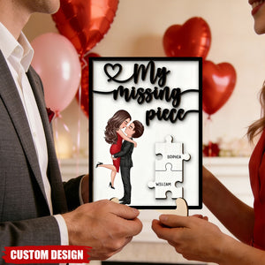 My Missing Piece - Personalized 2-Layer Wooden Plaque