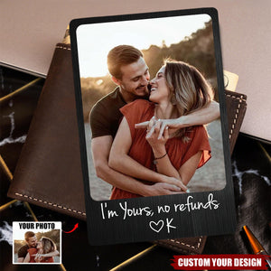 Personalized Photo Metal Wallet Card, Wallet Accessories For Men