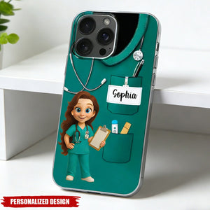 Personalized Medical Scrubs Phone Case – Gift For Healthcare Workers