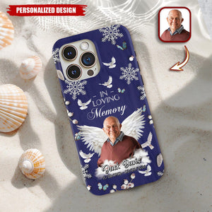 Personalized In Loving Memory Phone Case - Custom Photo Angel Wings Memorial Gift
