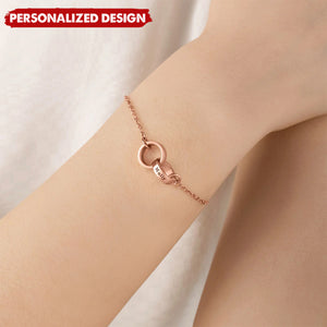 Personalized Double Circle Bracelet — Custom Name Valentine’s Day Gift
