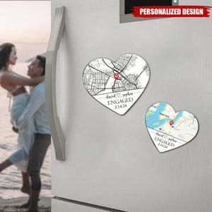 Where It All Began Map-Personalized Acrylic Magnet-Anniversary Valentine's Day Gift