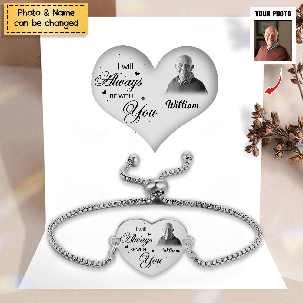 Your Wings Were Ready - Couple Heart Stainless Steel Personalized Bracelet