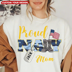 Custom Proud Navy Family Mom Dad Sister Brother Shirts, Military Family Gift