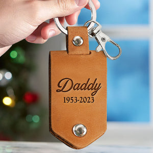 I Will Carry You With Me Personalized Leather Keychain