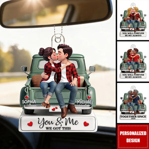 Couple Kissing On The Truck Car Ornament - Valentine's Day Gift For Couple