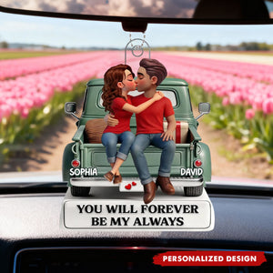 Couple Kissing On The Truck Car Ornament - Valentine's Day Gift For Couple
