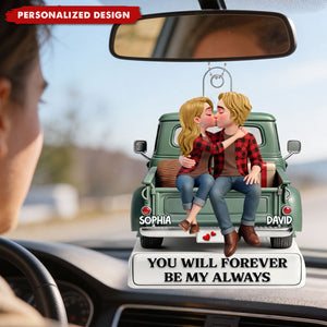 Couple Kissing On The Truck Car Ornament - Valentine's Day Gift For Couple