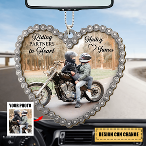 Riding Partners In Heart Custom Motorcycle Acrylic Ornament