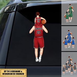 Thank You For Teaching Me To Play basketball - Personalized Rectangle Decal, DIY Gift For basketball Lovers