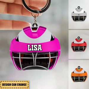 Lacrosse Helmet Personalized Acrylic Keychain