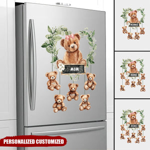 Grandma/ mama Bear Heart Wreath Personalized Decal