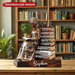 Personalized She Is Affirmation Plaque - Inspirational Gift for Daughter
