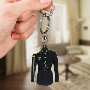 Uniform On A Clothes Hanger- Personalized Keychain