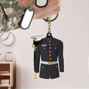Uniform On A Clothes Hanger- Personalized Keychain