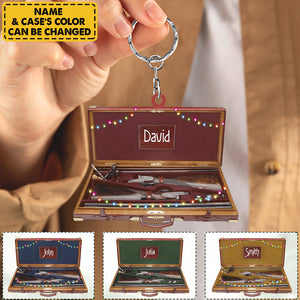 Personalized Acrylic Keychain For Hunter - Gift For Hunting Lovers - Shotgun Cases Acrylic Keychain