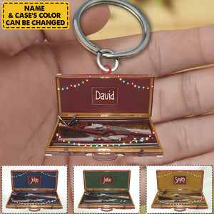 Personalized Acrylic Keychain For Hunter - Gift For Hunting Lovers - Shotgun Cases Acrylic Keychain