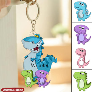 Grandma/Mom/Grandpa/Dad And Kids Personalized Keychain