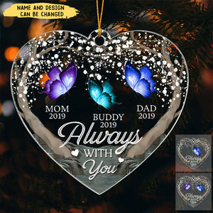A Special Place In My Heart - Memorial Personalized Custom Ornament - Acrylic Heart Shaped, Sympathy Gift For Family Members, Pet Owners, Pet Lovers