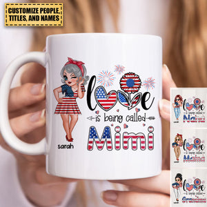 Love Being Called Nana Grandma Personalized mug