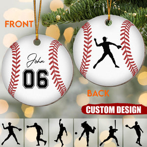 Baseball Ball - Personalized Wooden Car/Christmas Ornament