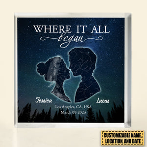 Where It All Began - Personalized Custom Square-Shaped Acrylic Plaque