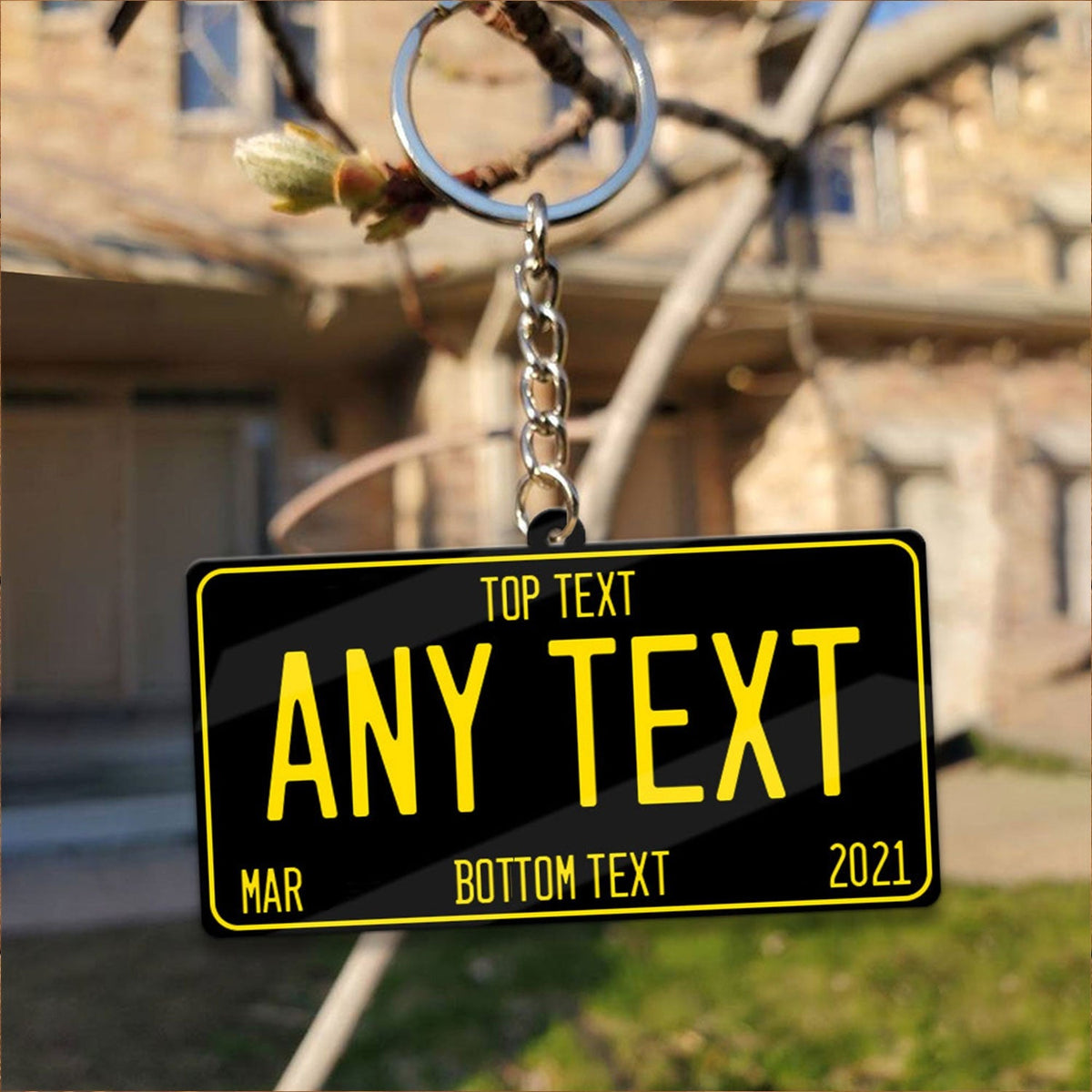 Custom License Plate Personalized Acrylic Keychain