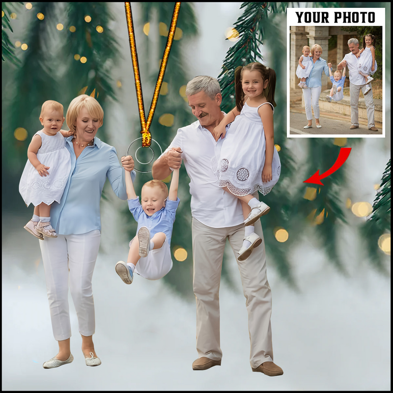 Personalized Love Family Upload Photo Christmas Ornament